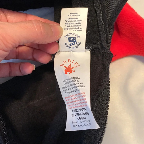 Rubies toddler DR SEUSS cat in the hat costume unisex 3-5 fleece one piece - Picture 5 of 11